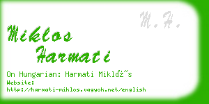 miklos harmati business card